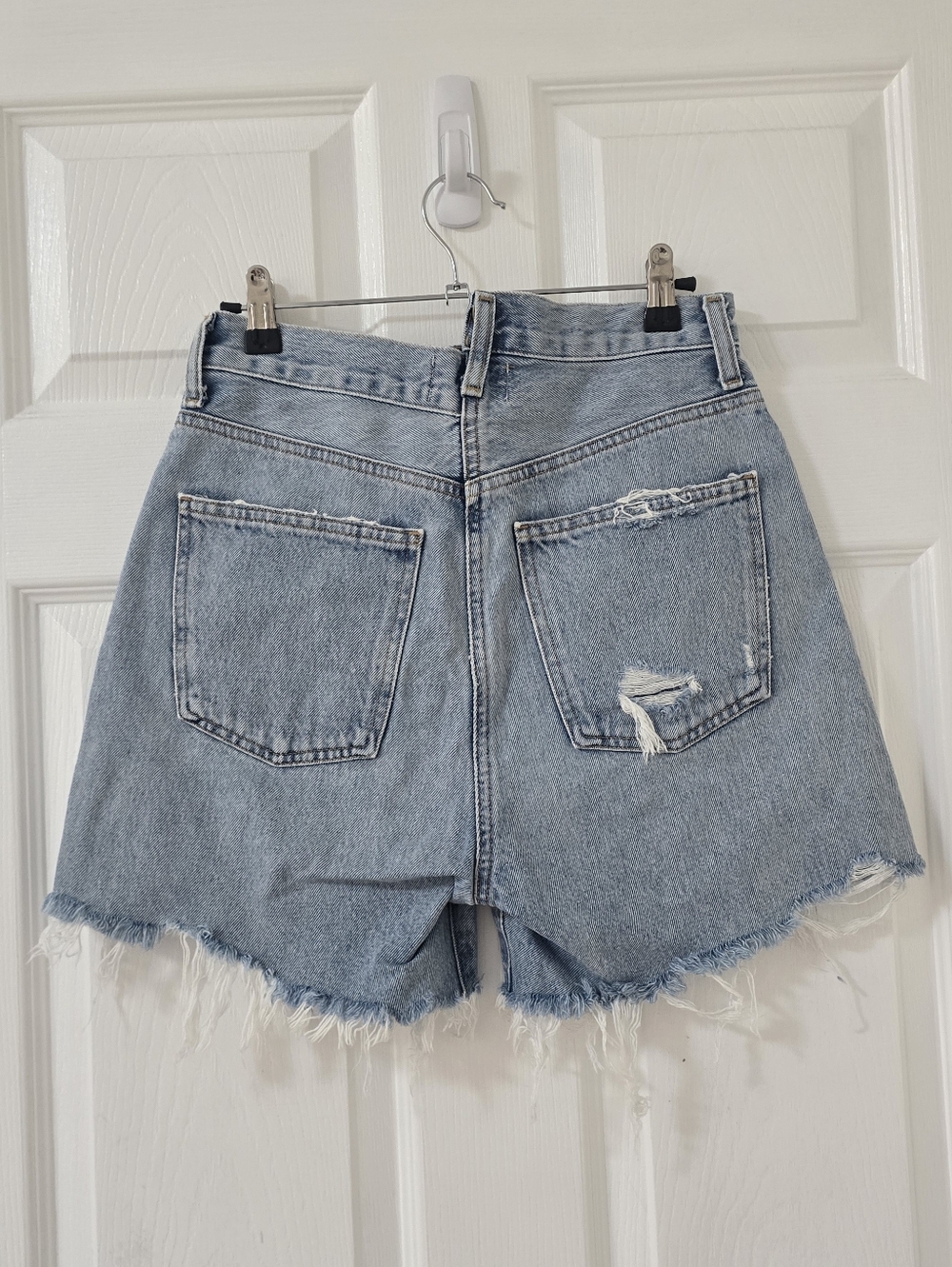 Agolde Criss Cross Denim Shorts In Symbol Size 26 - Picture 8 of 9